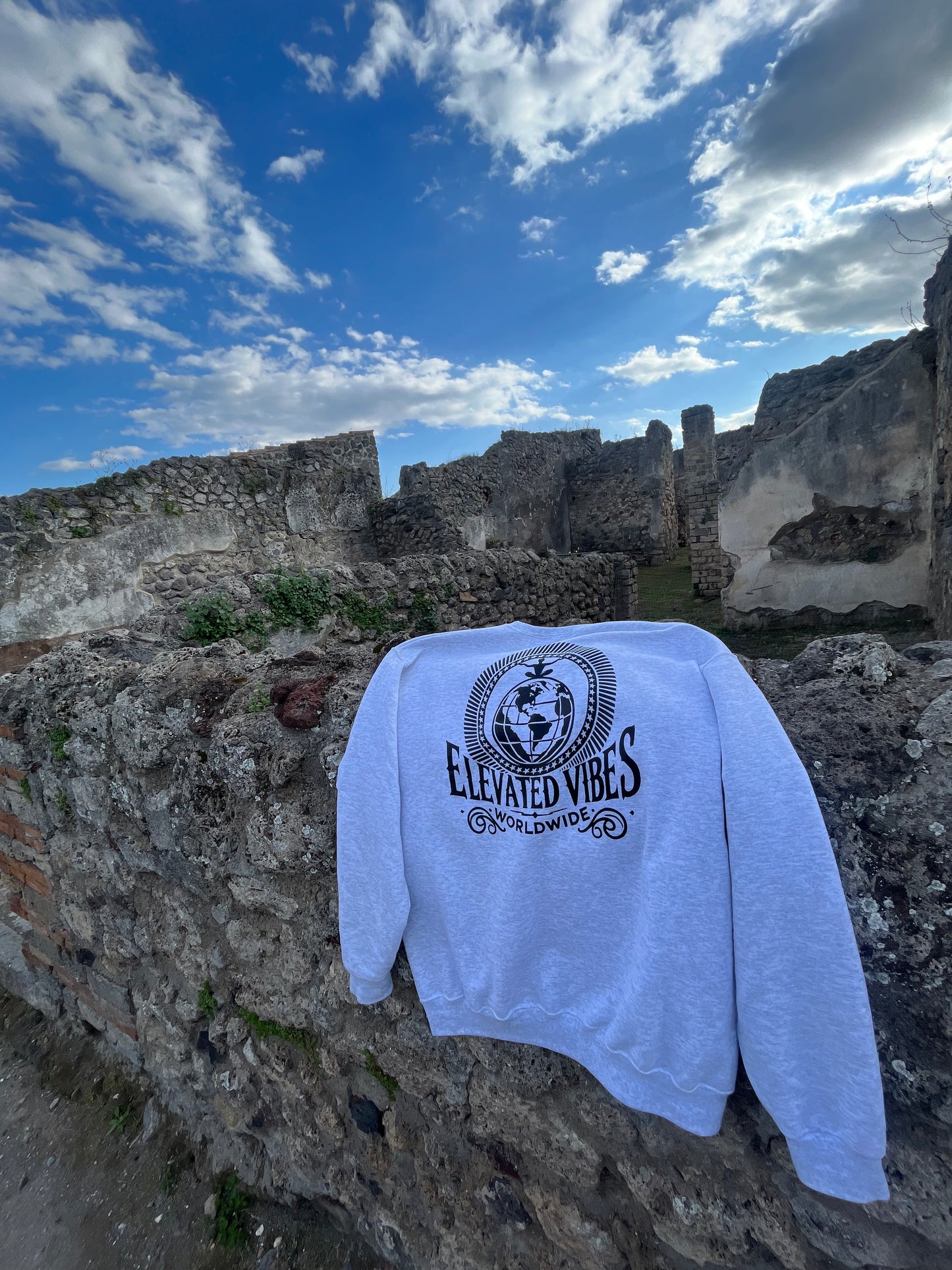 Gray “Elevated Vibes” Crewneck
